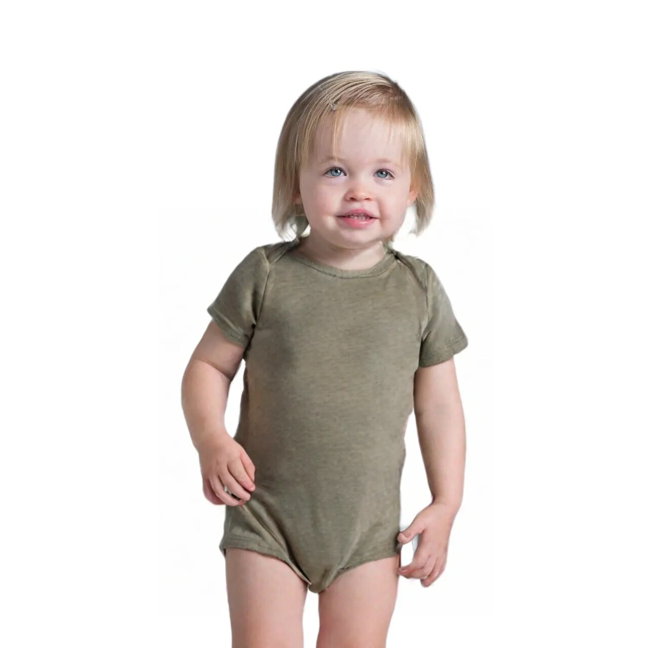 BELLA + CANVAS Infant Triblend Short Sleeve Bodysuit One Piece for Everyday Wear & Custom Print Infant Outfit